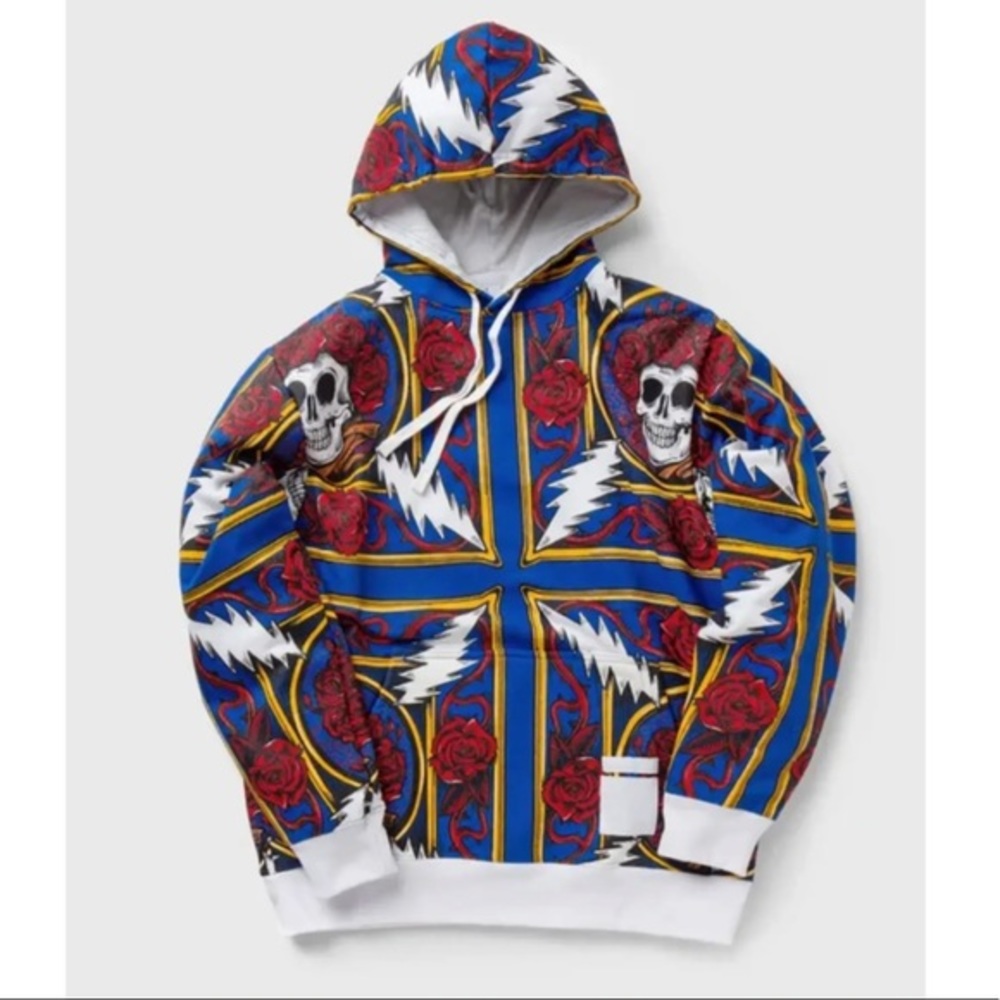 🆕 NWT CTM Chinatown Market X Grateful Dead Border Bandana Hoodie Small